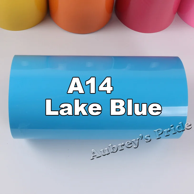 Lake Blue A14 1 метр 1" x 40" 30 см x 100 см ПВХ теплопередача виниловая футболка ручной термель Утюг на HTV печатная термопресс машина - Цвет: Lake Blue A14