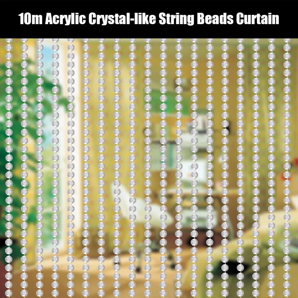 Акриловые хрустальные бусины 10 м в рулоне занавеска для свадьбы/дня рождения