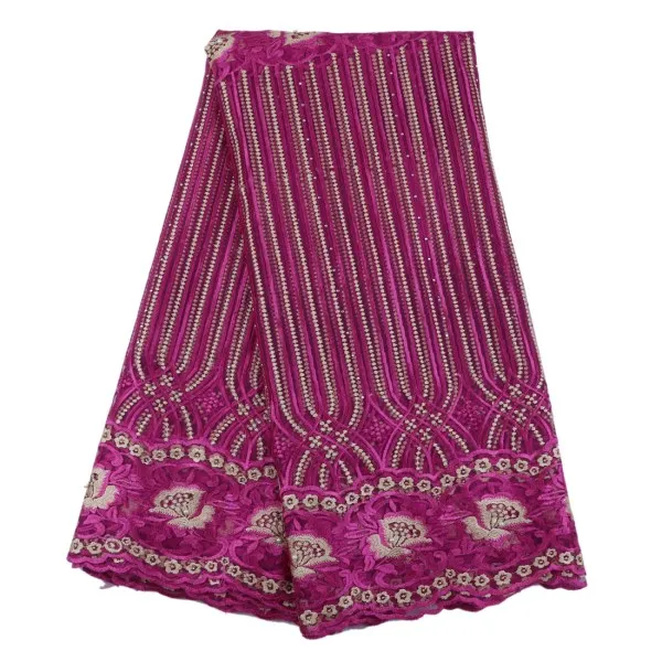 Фуксия Швейцарский Кружево материалы Африканский 2017 Высокое качество