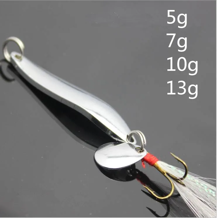 40 шт./компл. (в том числе 10 шт./5 г шт./7 шт./10 10pcs13g) metal ивы ложка Рыбалка приманки с