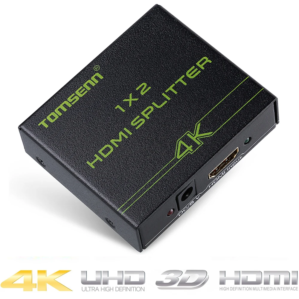 Разветвитель HDMI 1X2 версии 1 4 с питанием от разветвитель двойным монитором для Full HD