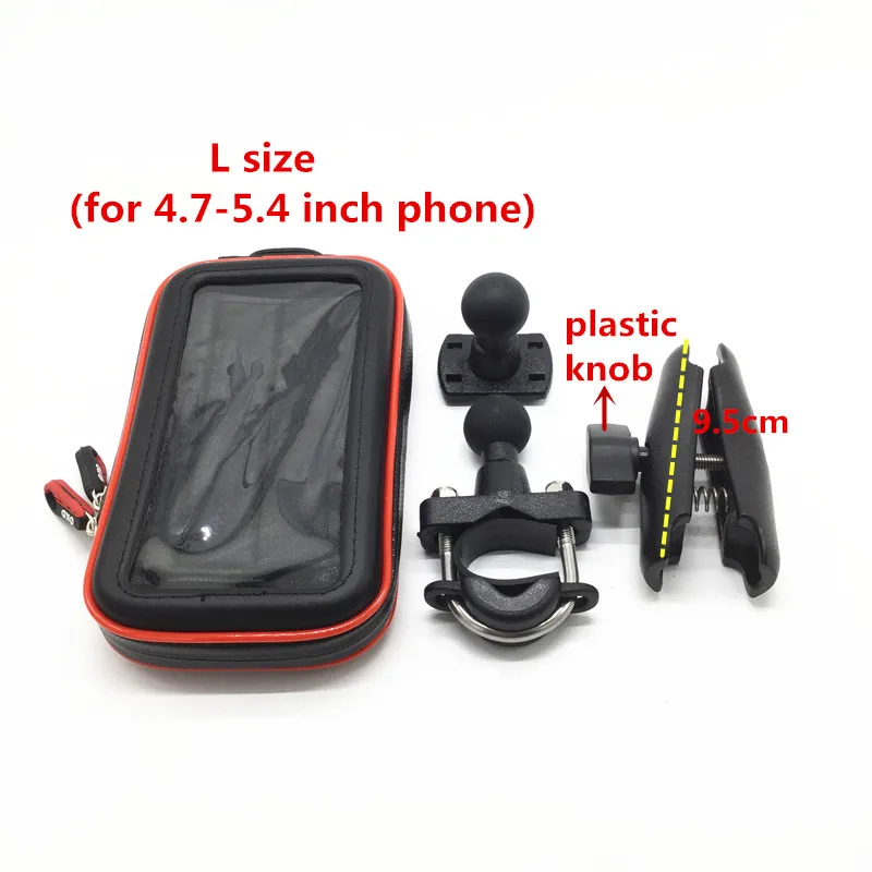 kit 2 Новое поступление, держатель для мобильного телефона, чехол для мотоцикла, скутера, держатель для руля, водонепроницаемый чехол на молнии для смартфонов - Цвет: kit 2