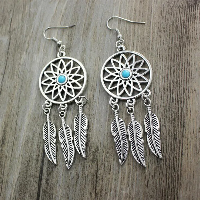 Длинные серьги подвески в виде Ловца снов 84x26 мм|long drop earrings|long earringsearrings antique |