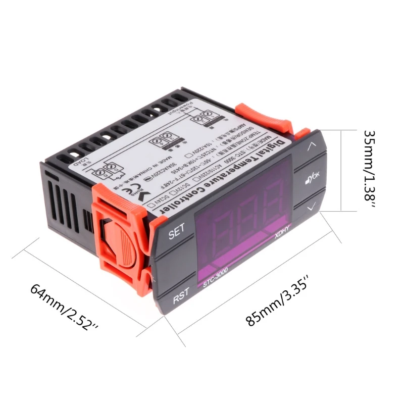 Высокое качество AC 110-220V 30A цифровой регулятор температуры STC-3000 сенсорный экран с датчиком
