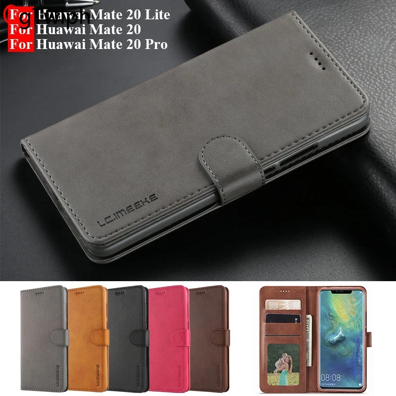 Флип винтажные кожаные чехлы для телефонов huawei mate 20 Pro Fundas Магнитный кошелек