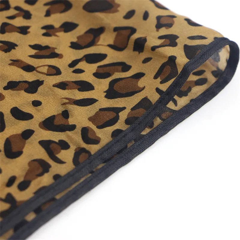Женское шифоновое пляжное полотенце большого размера с леопардовым принтом