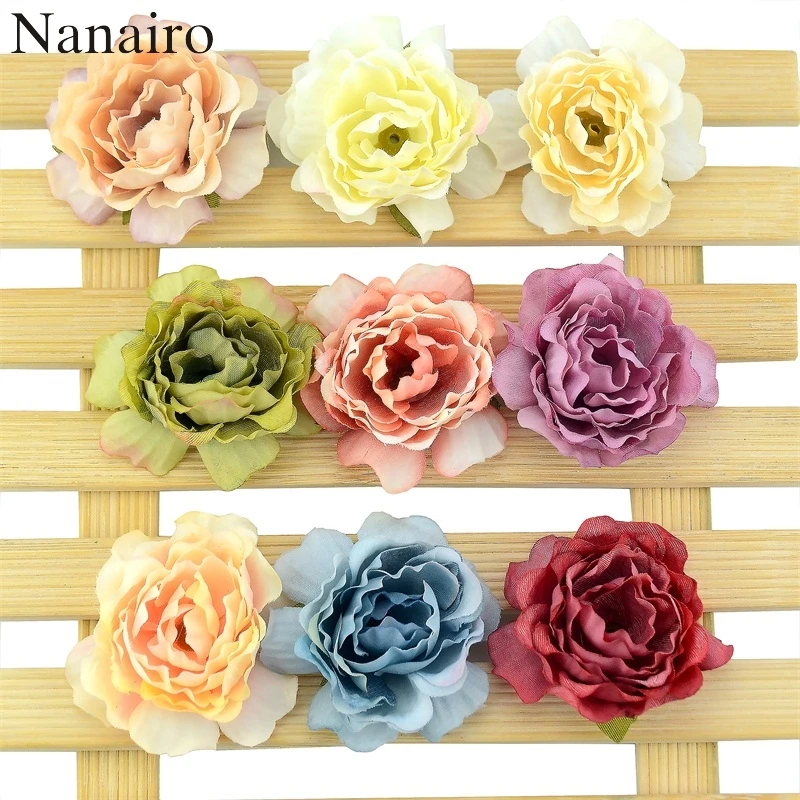 10 шт. материалы для масляной живописи искусственные шелковые розы головы