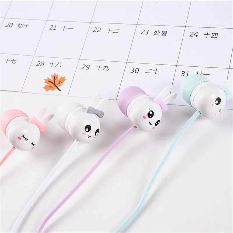 Милый мультфильм кролик наушники вкладыши Универсальный 3 5 мм Музыка Беруши