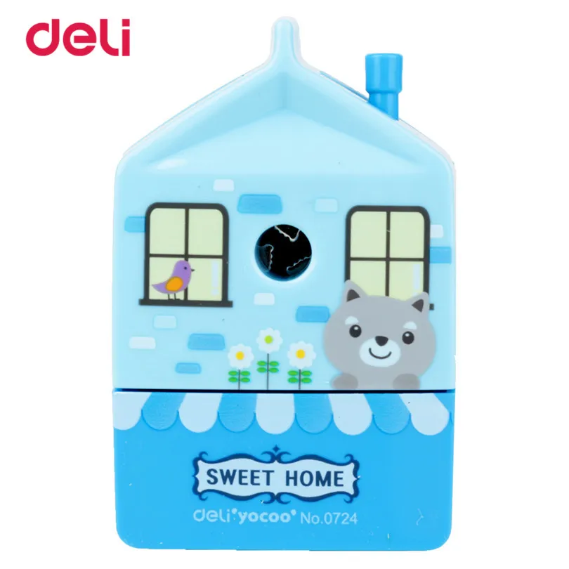 Deli 0724 точилка для карандашей Happy House ручная работа симпатичная школы и офиса с