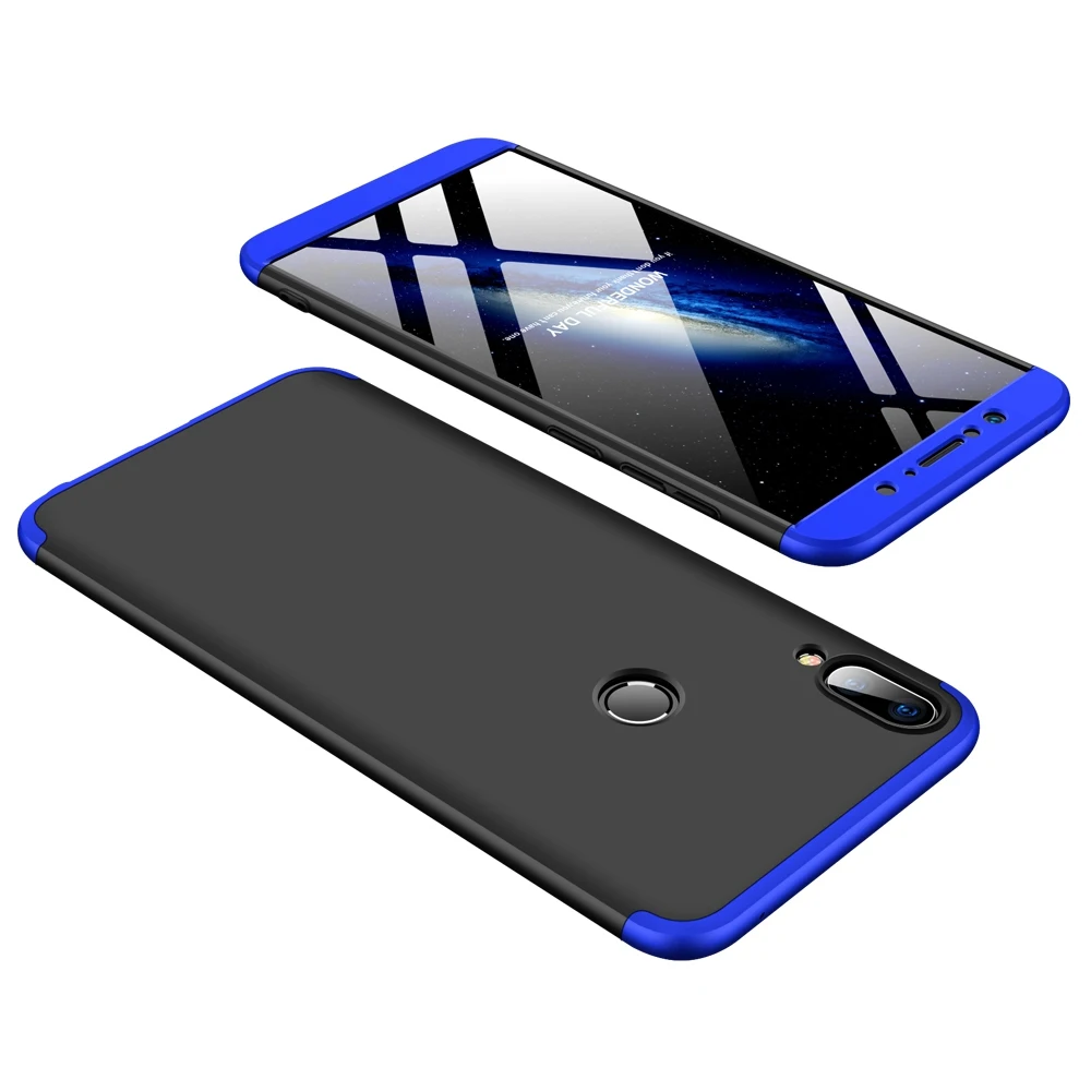 Чехол AXBETY для ASUS Zenfone Max Pro M1 M2 ZB601KL ZB631KL ZB 601KL, модный 360 Жесткий Гибридный Пластиковый защитный чехол - Цвет: Black Blue