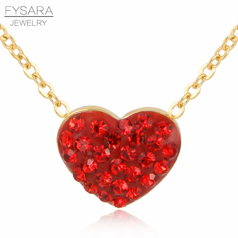 FYSARA украшения для свадьбы милые маленькийе красного цвета с надписью Love Ожерелья