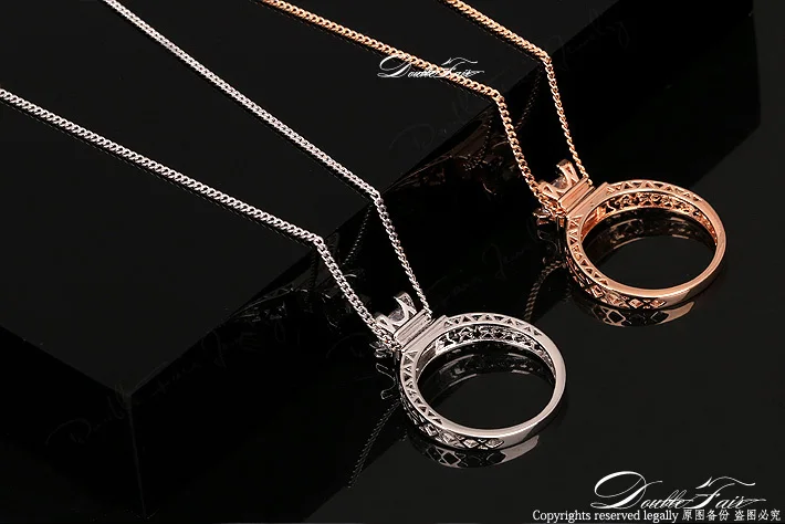 новый элегантный 2014 aaa+cz партия алмазов подвески ожерелья образный 18k
