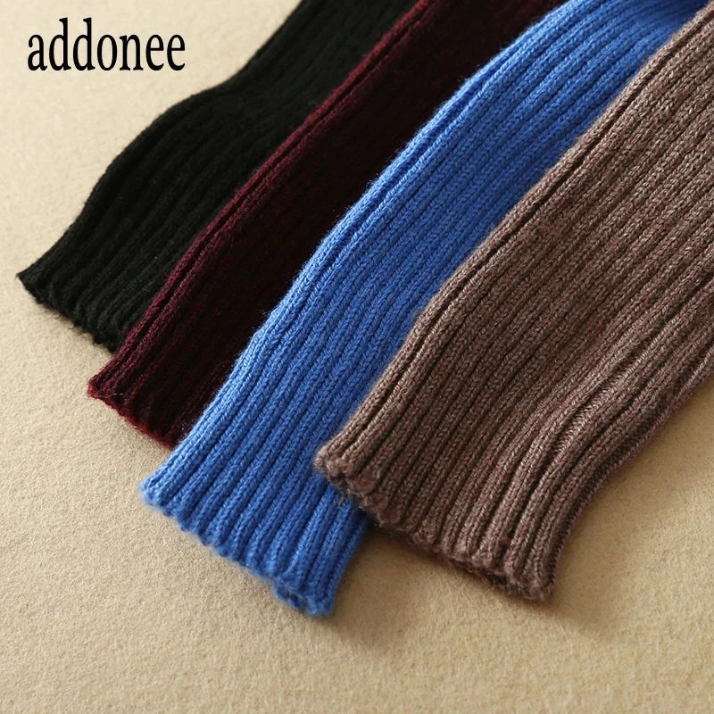 Женское кашемировое платье до середины икры однотонное повседневное винтажное