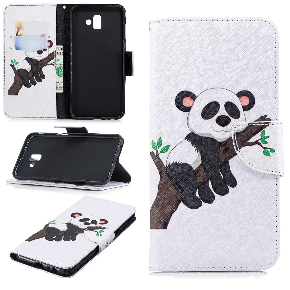 J6() кожаный чехол для samsung galaxy J4 J6 чехол A10 A20E A20 A30 A40 A50 A70 Coque для samsung J6 плюс кошелек флип-чехол