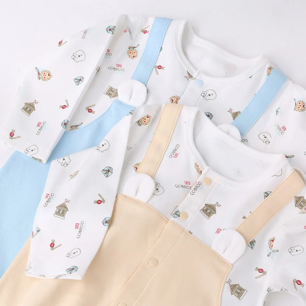 COBROO Newborn Baby Boy Clothes Rompers Cotton Cute Lion King Pattern Long Sleeve Jumpsuit 0-24 Month NY150103 |