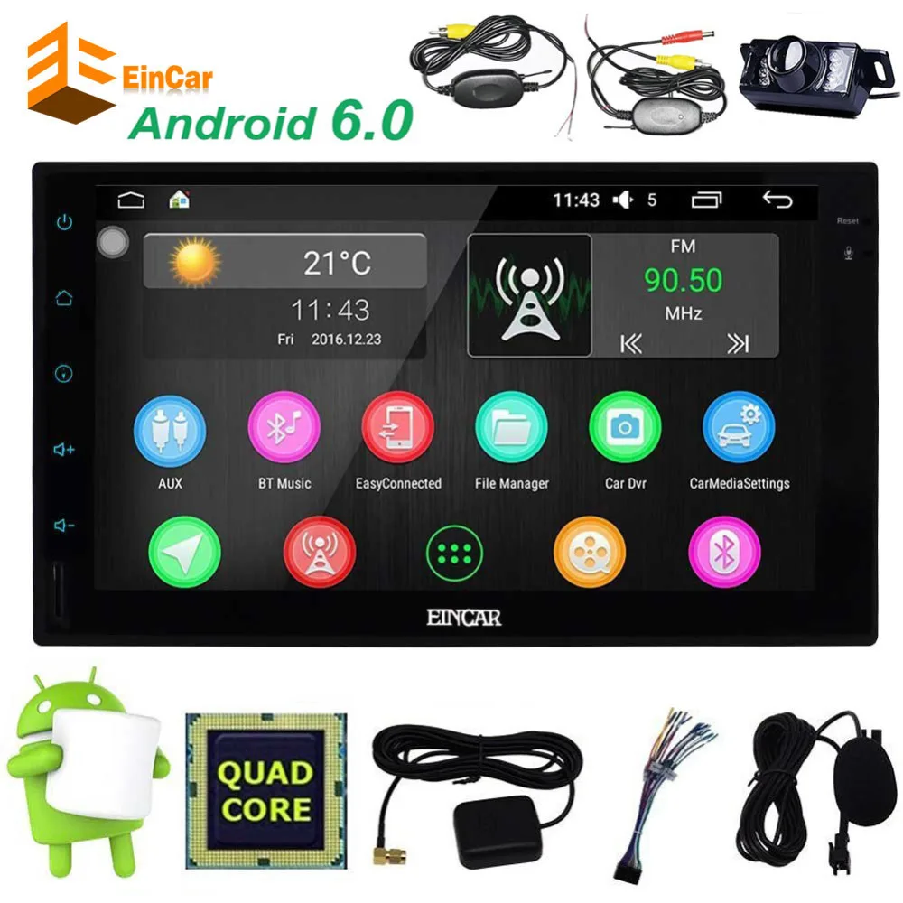Android 6 0 навигатор без DVD плеер BT Sub gps AMP 2Din аудио стерео радио емкостный Сенсорный