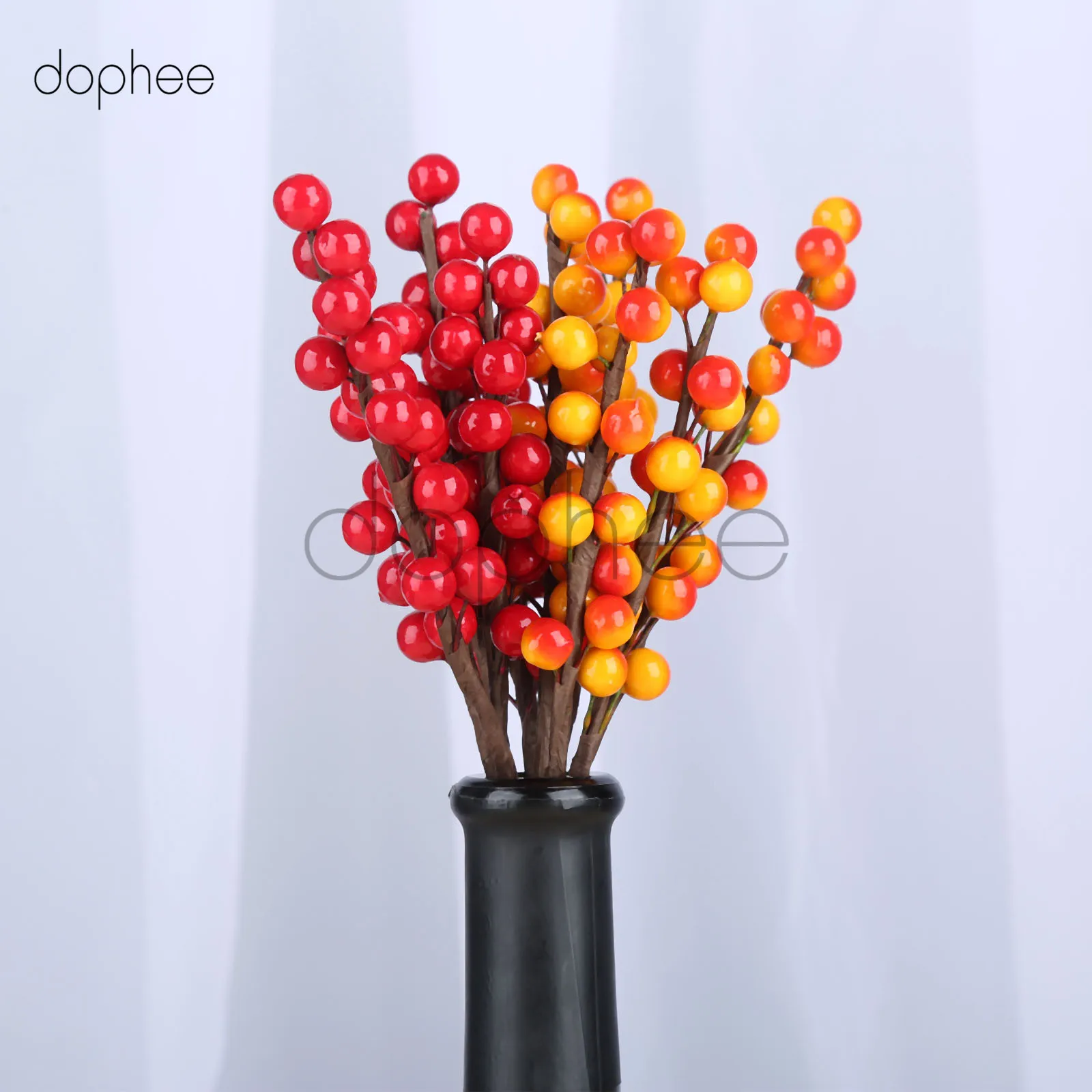 Dophee 5 шт. искусственный цветок мини ягоды Bacca букет стемен для скрапбукинга Сделай