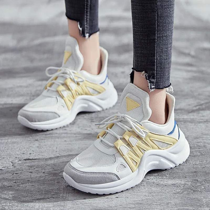 Женские кроссовки на вулканизированной платформе Повседневная дышащая обувь