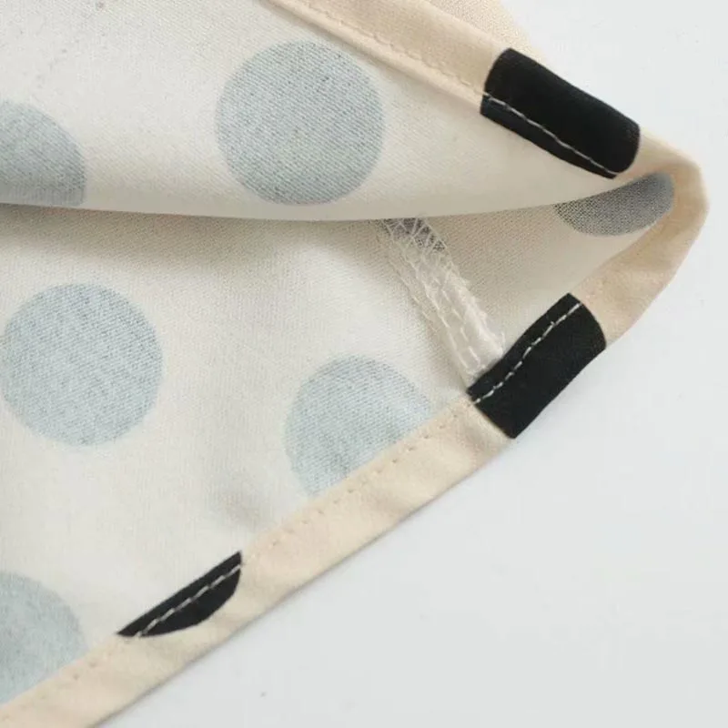 HK808 женский комбинезон с v образным вырезом и принтом в крупный горошек