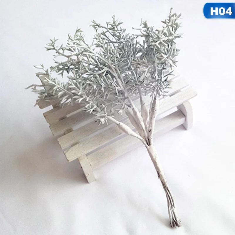 04 5 искусственных цветов сосновый конус искусственная трава конус Рождество Свадьба DIY Украшение для альбома - Цвет: 04