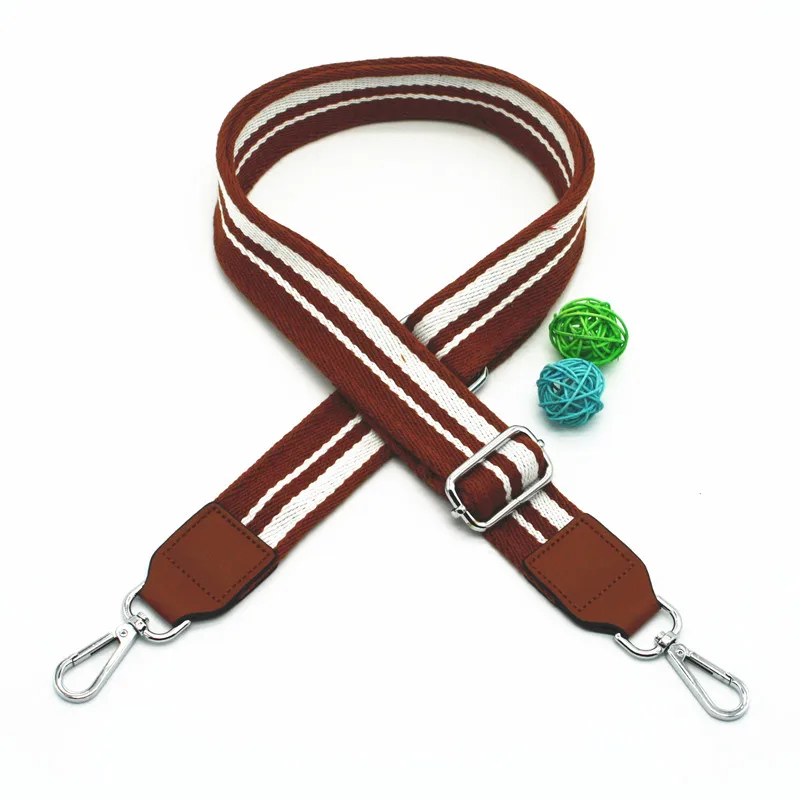 3.8cm Brown-Silver 3,8 см Широкий холст ремень регулируемая полоса плетеные ручки для HandbagsBelt для женщин плечо Crossbody сумка ремень KZ151334 - Цвет: 3.8cm Brown-Silver