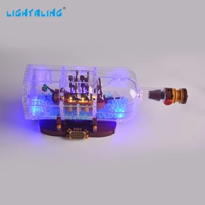 Светильник светсветильник льников для серии 21313 Ideas, корабль в бутылке, совместим с 16051 11050, без блоков