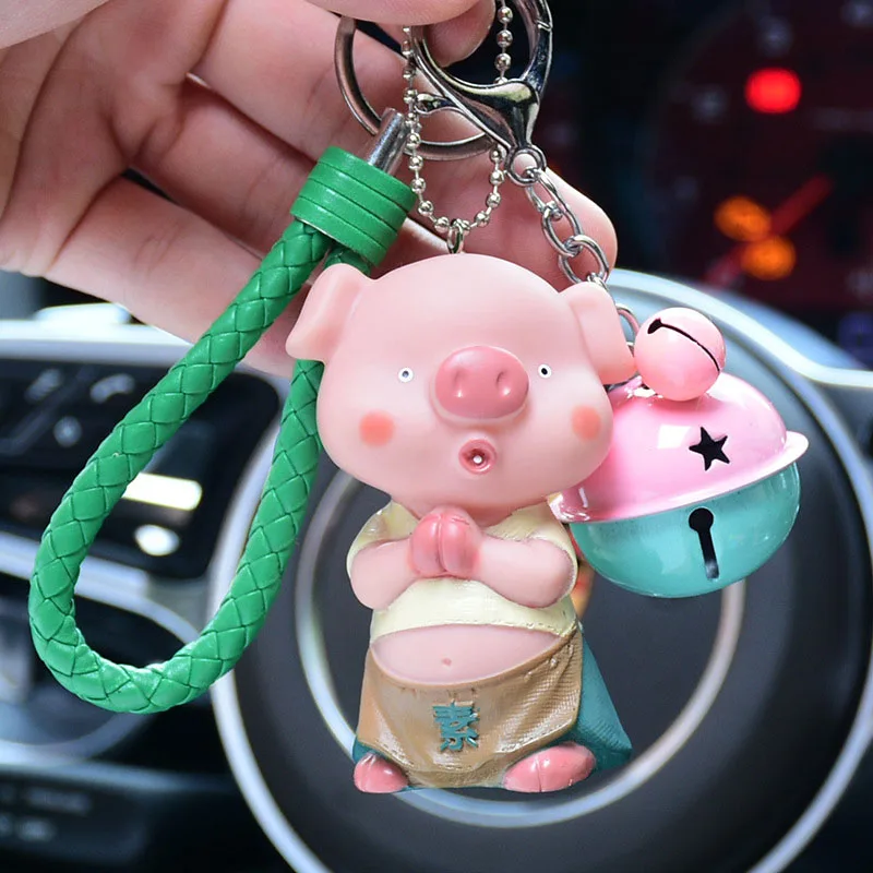 Брелок для пар 3D kiss pig подарок любителей брелок милый держатель ключей женский - Фото №1