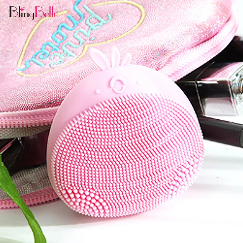 BlingBelle Мини Мягкие силиконовые щетка для чистки лица кремния вибратор скраб кожи