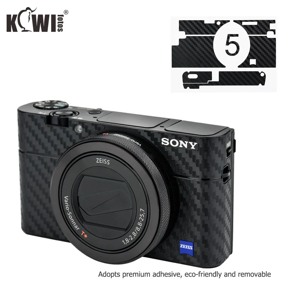 KIWIFOTOS KS RX100VCF камера углеродное волокно пленка с влажной очистки для sony RX100 V