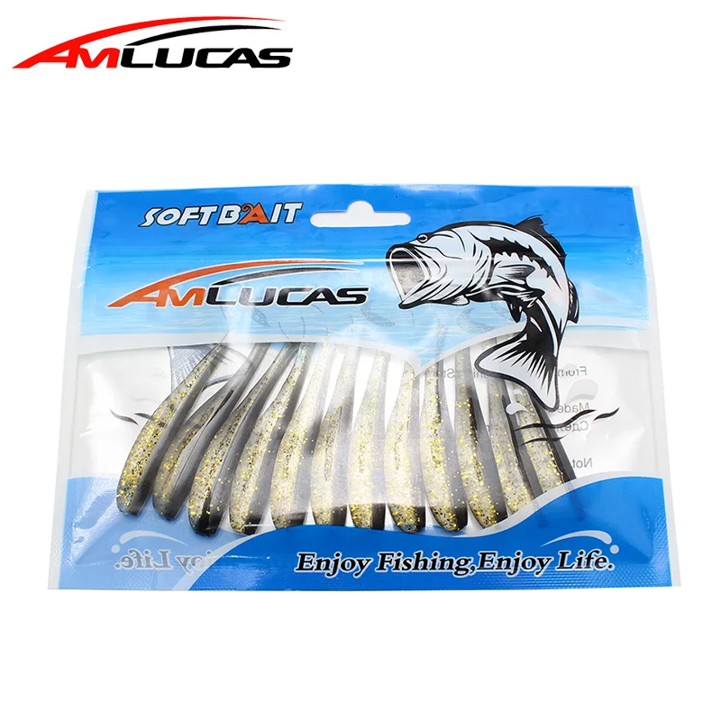 Amlucas 12 шт 65 мм 1 8g воблеры рыболовные приманки Easy Shiner от Swimbait Мягкая силиконовая