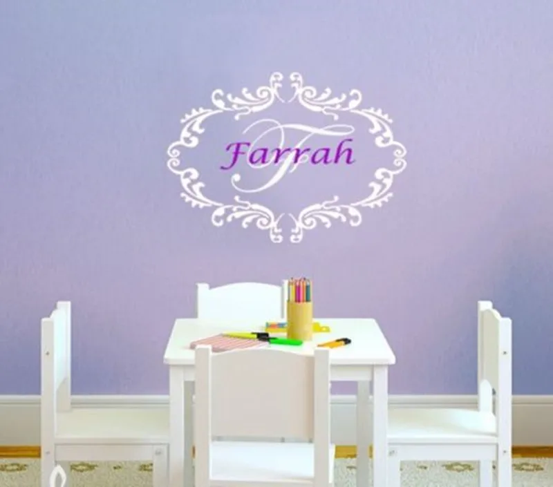 Индивидуальное название персонализированная Настенная Наклейка с узором из