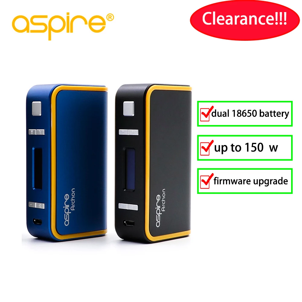 Оригинальная электронная сигарета Aspire Archon 150 Вт TC Mod Поддержка прошивки