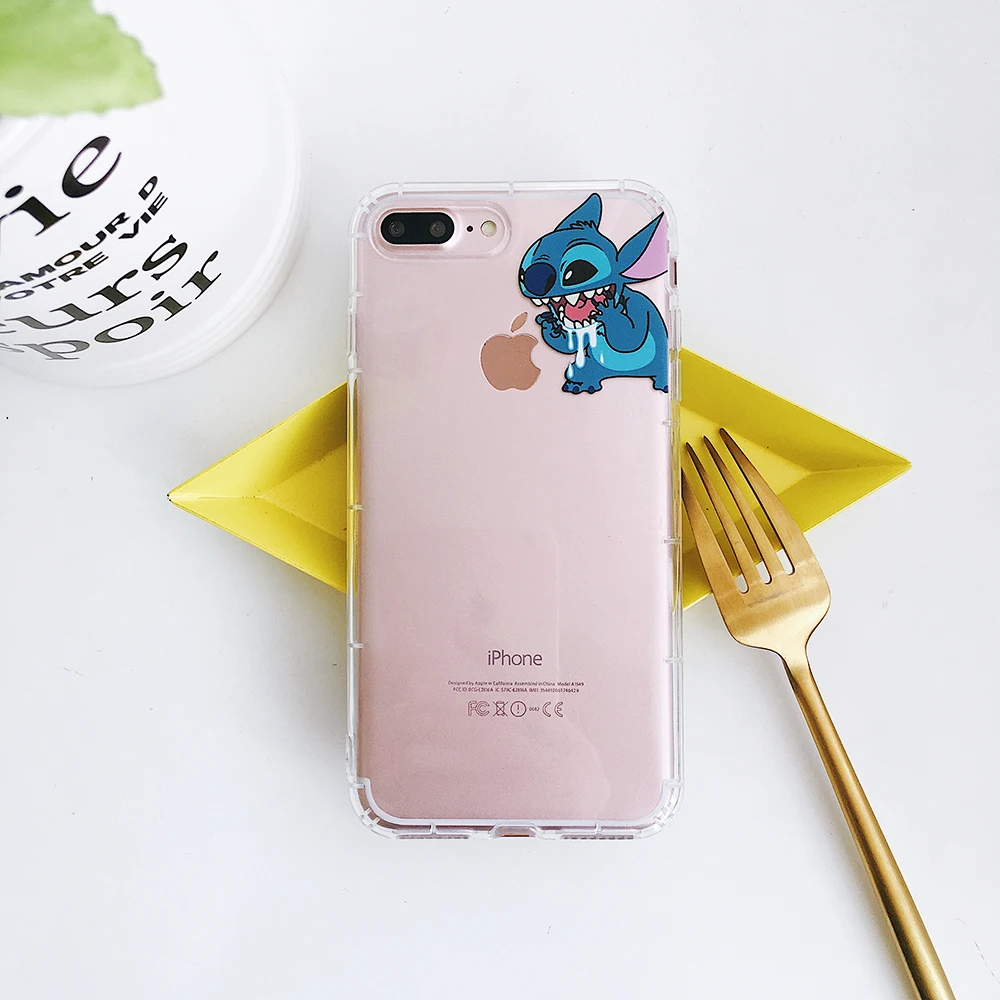 Забавный мультфильм Стич для IPhone X Case Крышка мобильного телефона с изображением