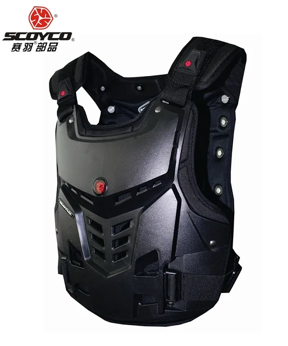 Черный Scoyco AM05 мотоциклетная броня для мотокросса, защита груди и спины, защитный жилет для гонок, защитные аксессуары для тела - Цвет: Черный