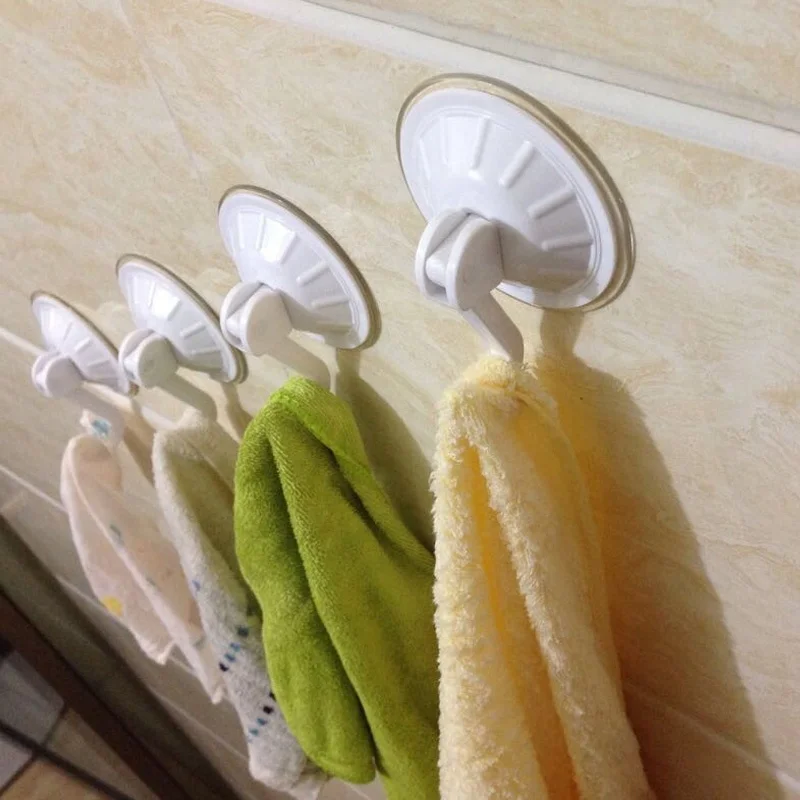 2 шт. круглая форма крючок и рельсы в форме присоски для полотенца ванной вешалка