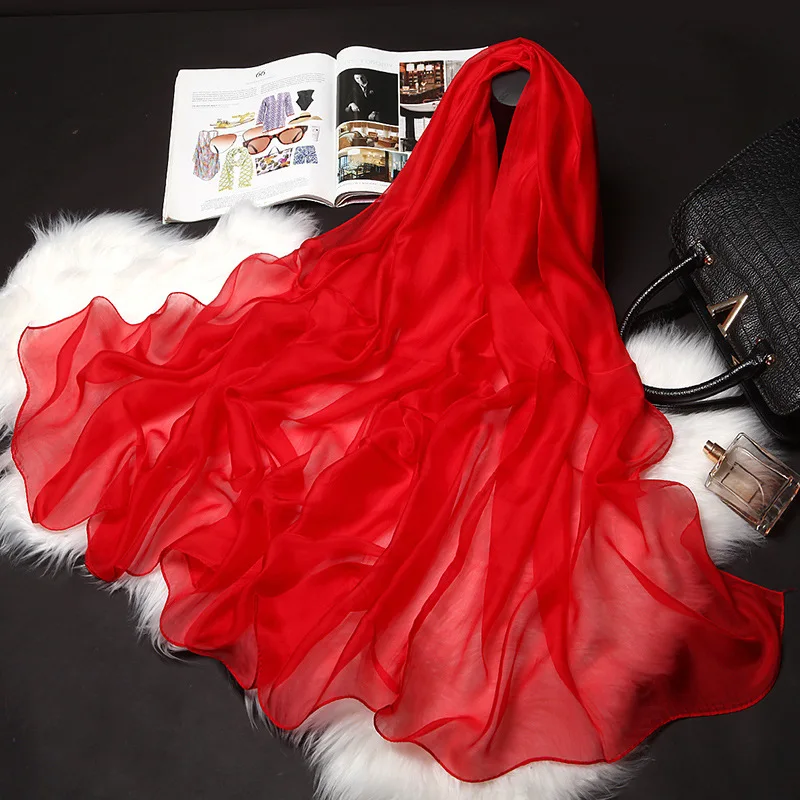 Высокое качество 100% шелк тутового шелкопряда шарф натуральный натурального