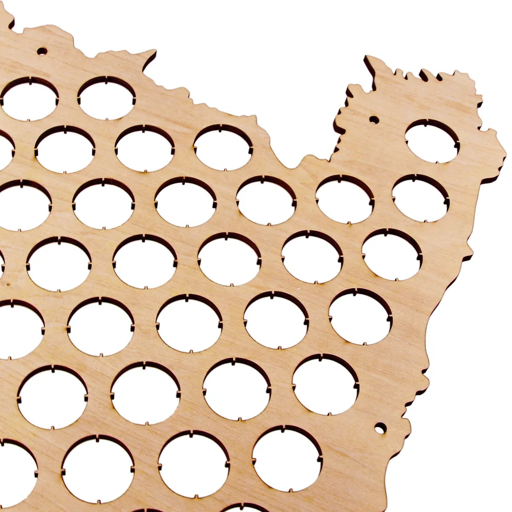 Креативный дизайн пивная бутылка карта Испании деревянная Кепка коллекция