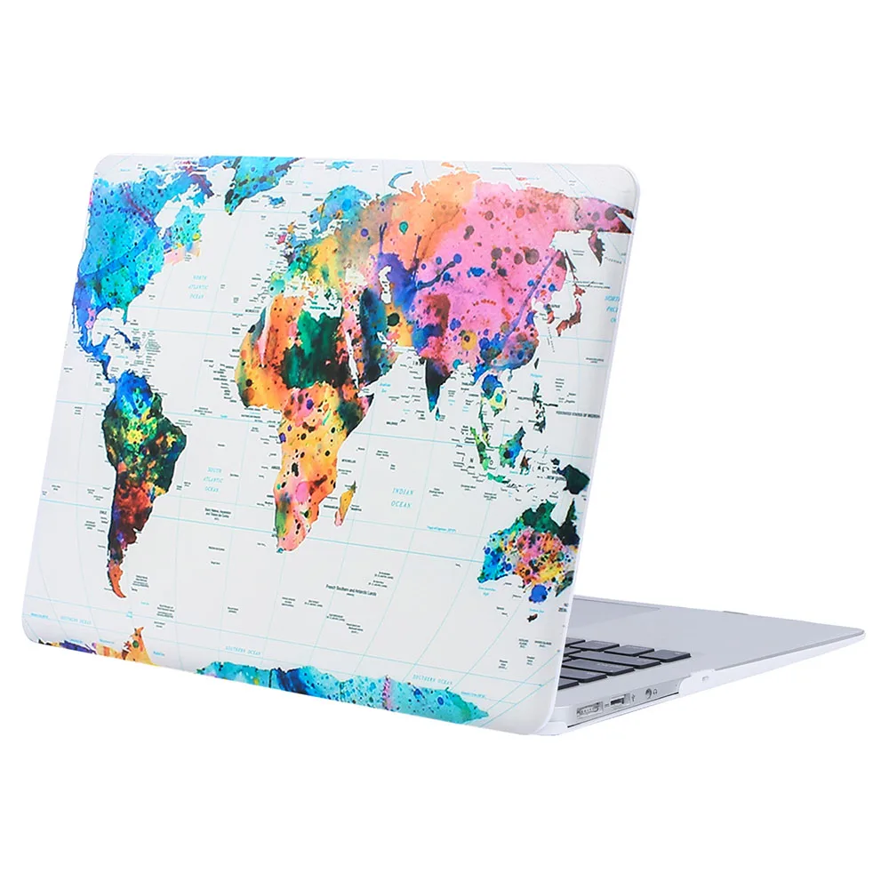 World Map Чехол для ноутбука MOSISO Funda для A2159 A1989 A1706 Macbook Pro 13 Touch bar Твердый чехол для нового Mac book Air 13 A1932 - Цвет: World Map