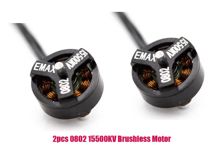 Emax 2S Tinyhawk S Mini FPV гоночный Дрон с камерой 0802 15500KV бесщеточный двигатель поддержка 1/2S батарея 5,8G FPV очки RC самолет - Цвет: 2pcs 0802 Motor