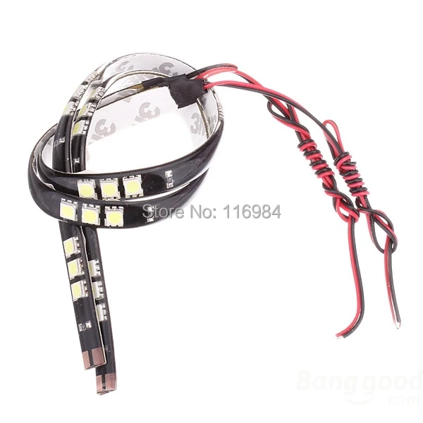 2 шт. X 30 см 15 светодиодный DRL светильник 5050 SMD Водонепроницаемый ног полоски для