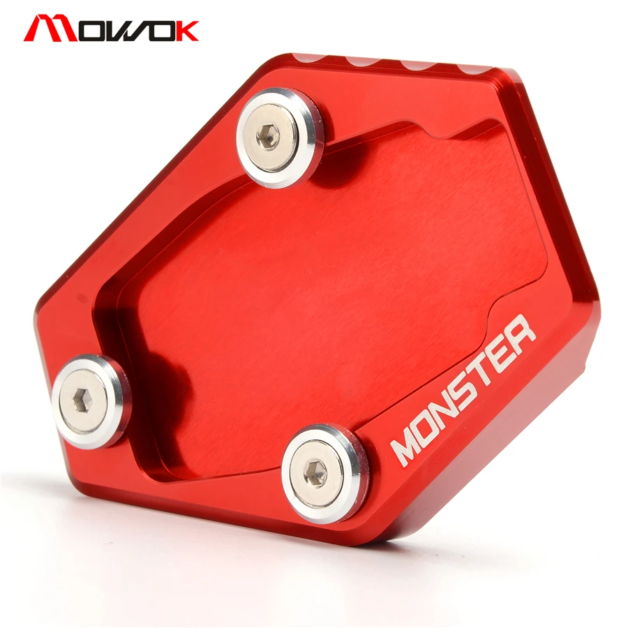 

Аксессуары MOWOK для Ducati MONSTER 796, 795, Monster 821, 1200S, алюминиевая боковая подставка, увеличитель, удлинитель, детали для мотоциклов