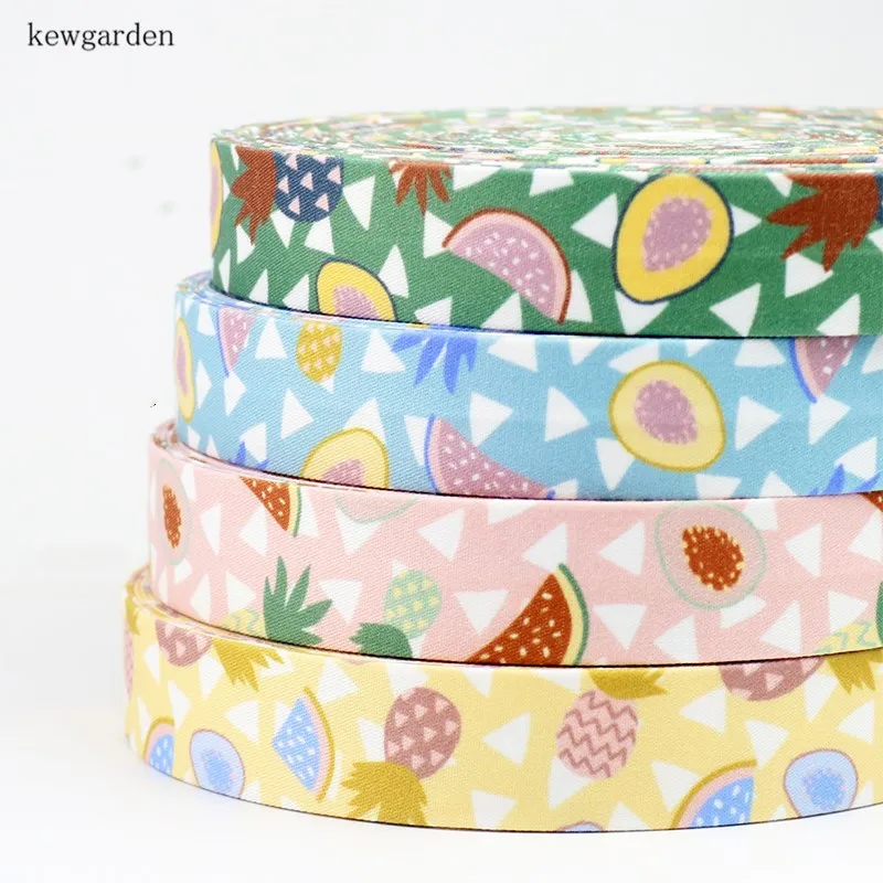 Kewgarden 25 мм 1 &quotЦветные фруктовые хлопковые многослойные тканевые ленты ручной