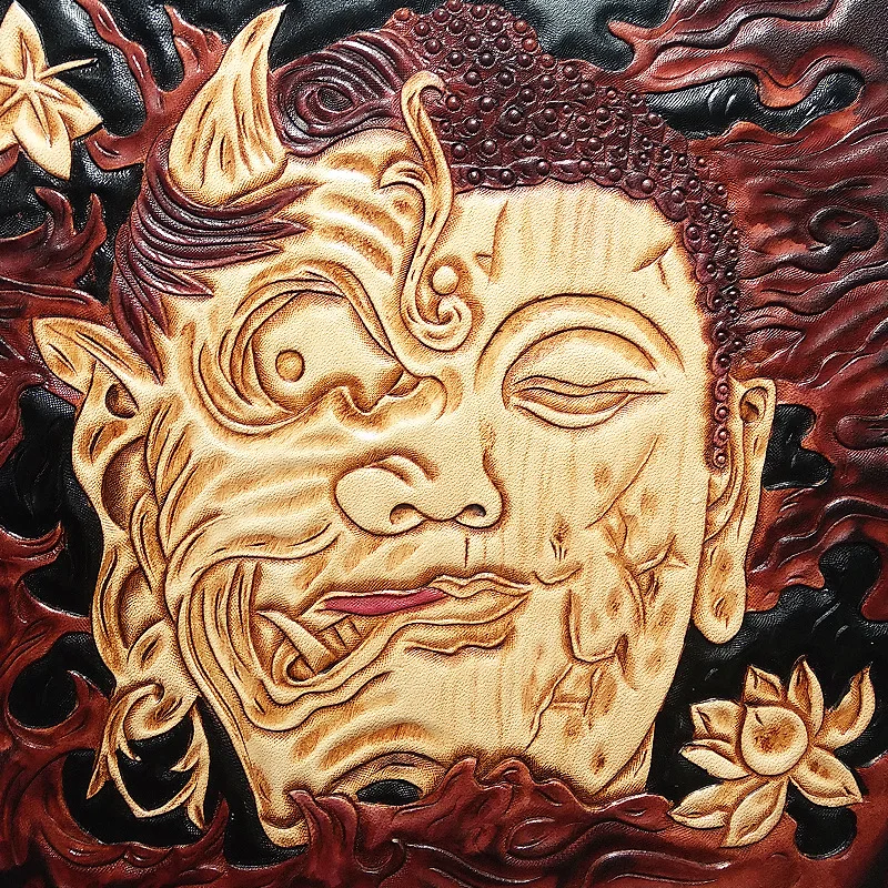 Натуральная кожа Мужская сумка Будда Повседневная Ретро Бизнес портфель-сумка