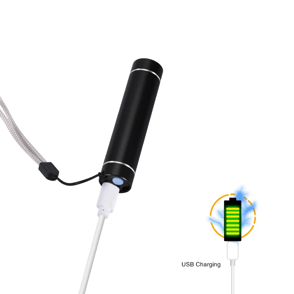 Фонарик GIJOE mini Q5 со встроенным аккумулятором перезаряжаемый через usb 3 режима