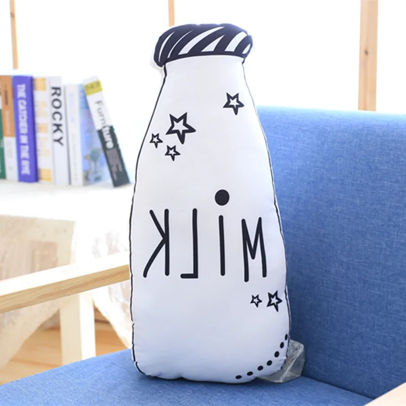 Milk pillow 50cm Милые плюшевые игрушки корейские куклы-кролики бутылки молока маленькие белые куклы кролика подарят детям и девочкам подарки на день рождения - Цвет: Milk pillow 50cm