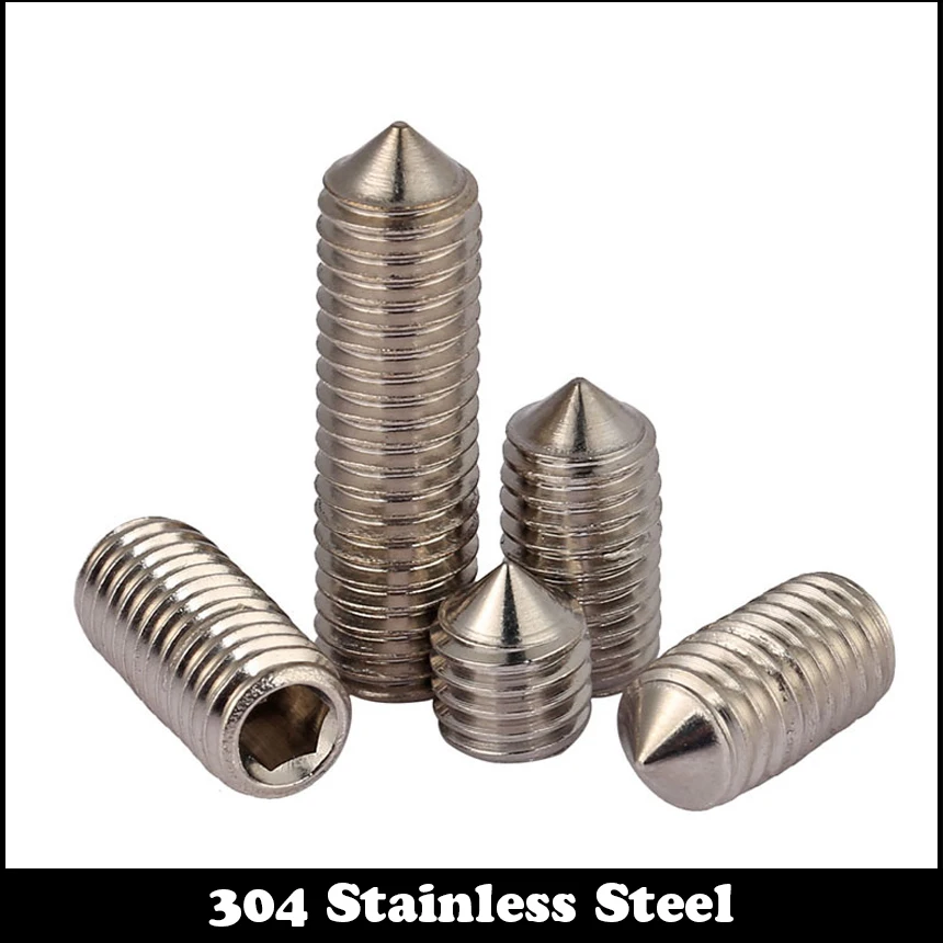 M5 * 10 M5x10 12 M5x12 16 M5x16 304 Нержавеющая сталь ss DIN914 внутренняя Шестигранная головка Grub