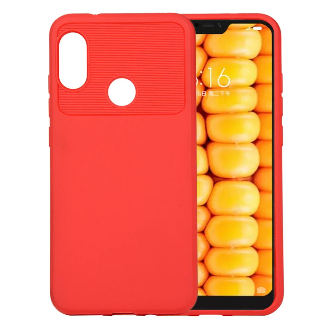 TPU чехол для Xiaomi Redmi 6 Pro углеродное волокно текстурный дизайн противоударный