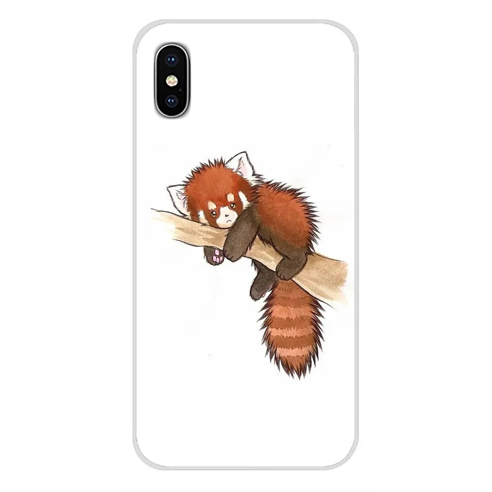 Красная панда счастливый стиль для Apple iPhone X XR XS MAX 4 4S 5 5S 5C SE 6 6S 7 8 Plus ipod touch