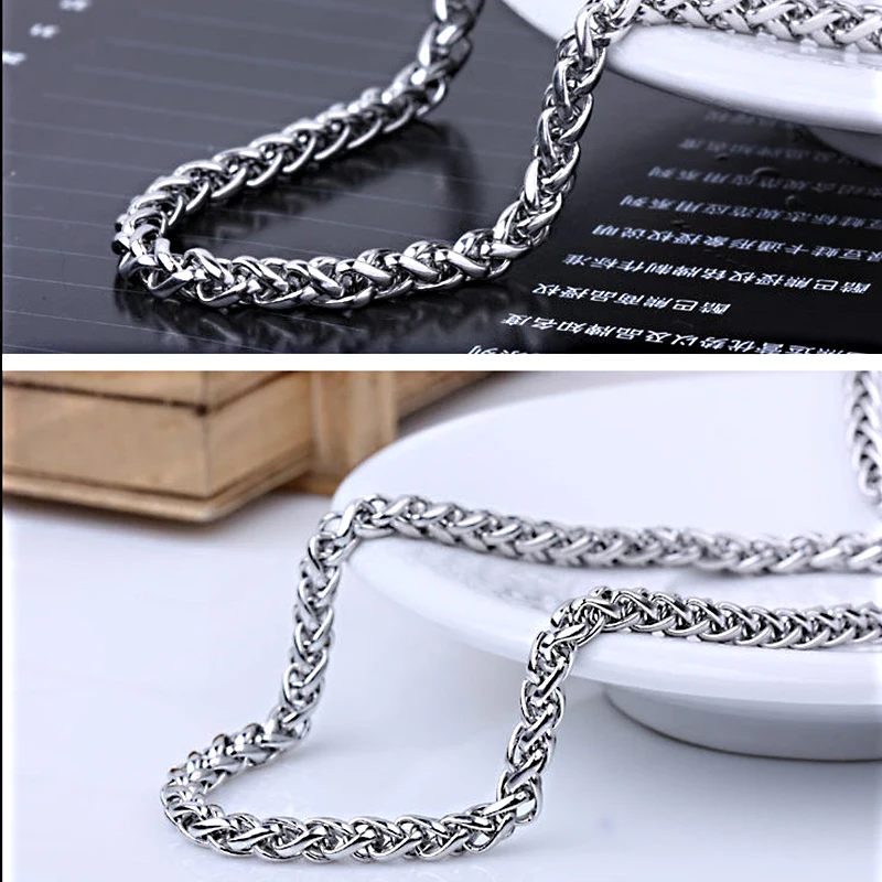 2018 Trendy Keel Link Chain Necklace For Men Women Titanium Stainless Steel Jewelry 3mm 4mm 5mm Width VN050 | Украшения и