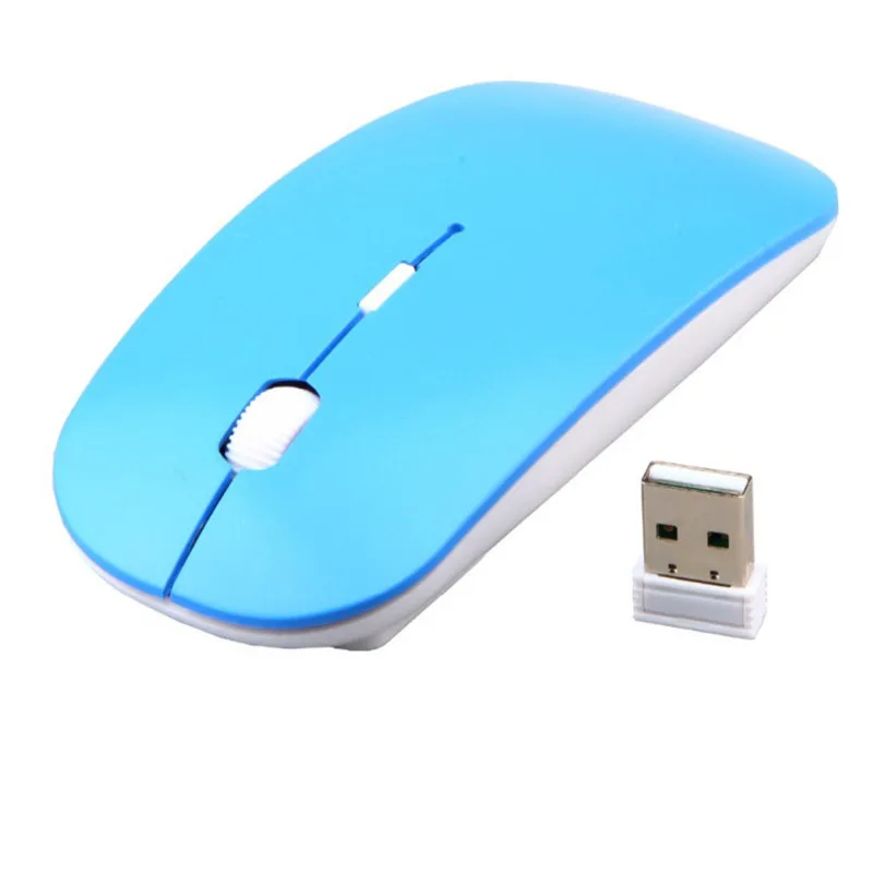 BinFul 2 4G игровая мышь геймерская беспроводная ультра тонкая USB приемник пк для